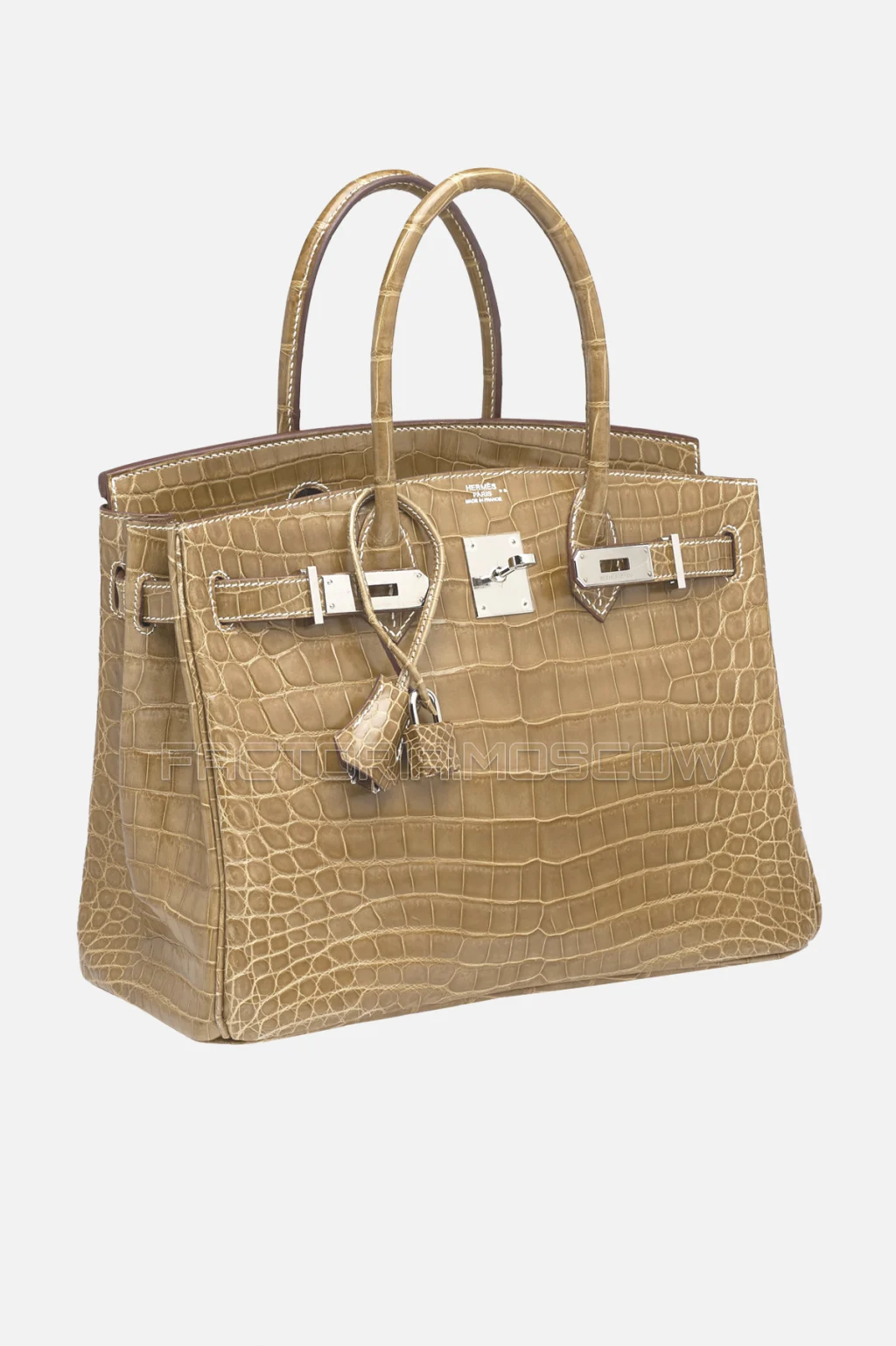 Hermes Birkin 30 Shiny Ficelle Niloticus Crocodile PHW