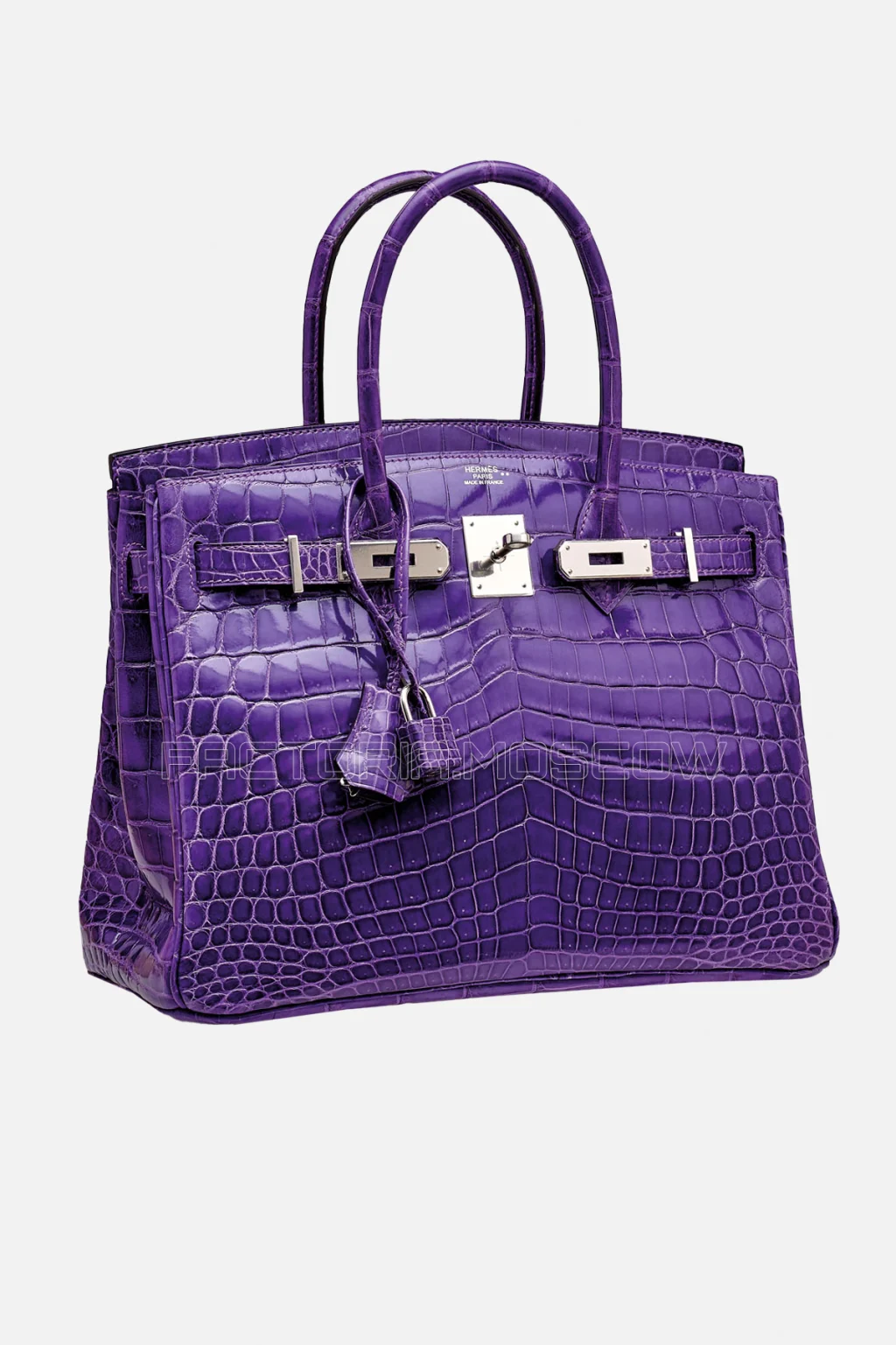 Hermes Birkin 30 Shiny Violet Niloticus Crocodile PHW