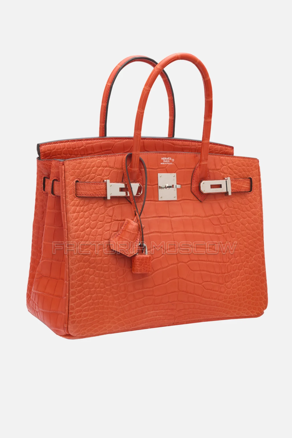 Hermes Birkin 30 Matte Orange Poppy Alligator PHW