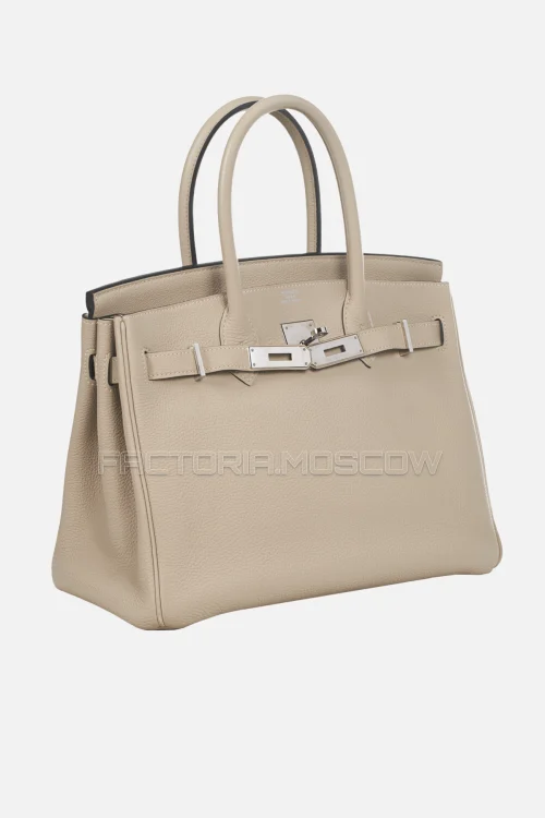 Hermes Birkin 30 Gris Tourterelle Clemence PHW