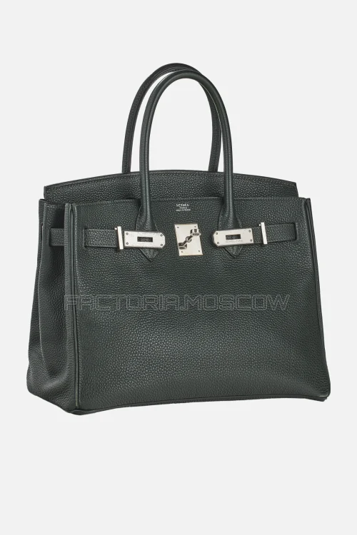 Hermes Birkin 30 Vert Fonce Togo PHW