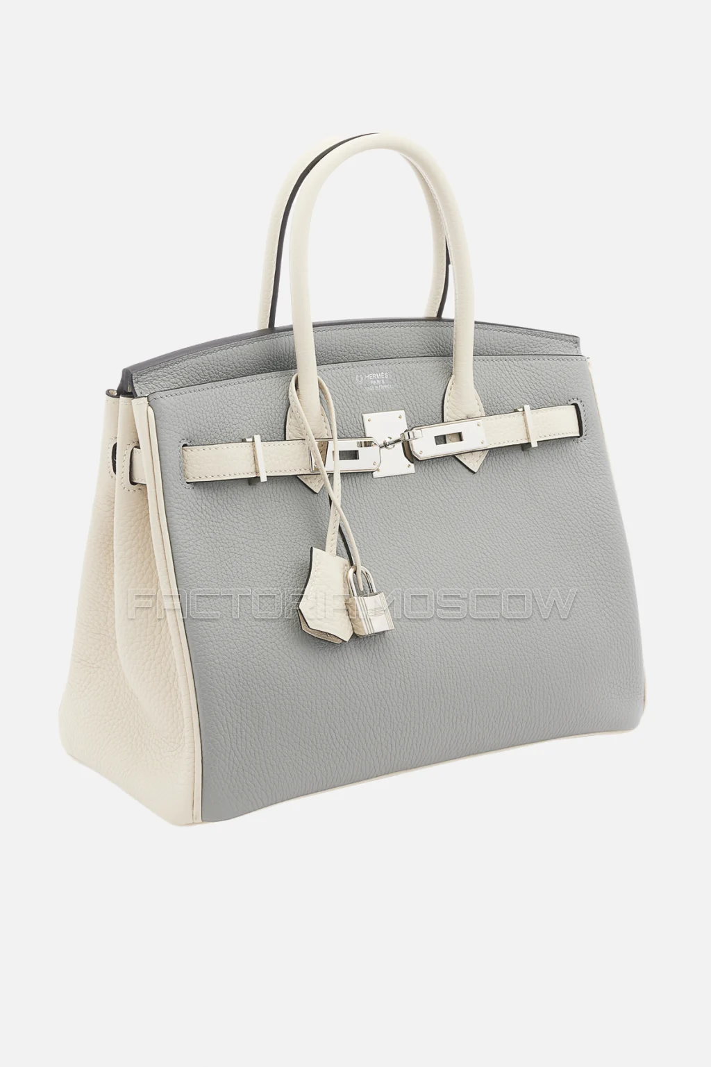 Hermes Birkin 30 Gris Mouette/Craie Togo PHW
