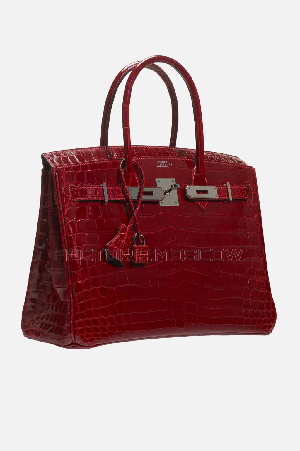Hermes Birkin 30 Shiny Rouge Vif Niloticus Crocodile PHW