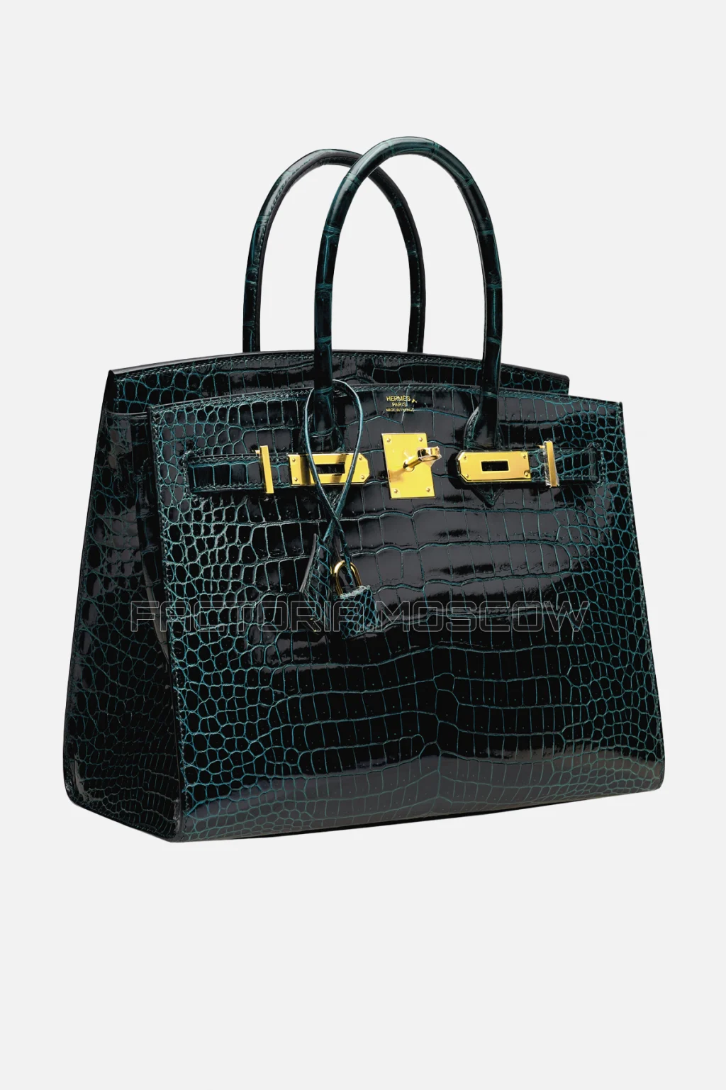 Hermes Birkin Sellier 30 Vert Rousseau Porosus Crocodile GHW