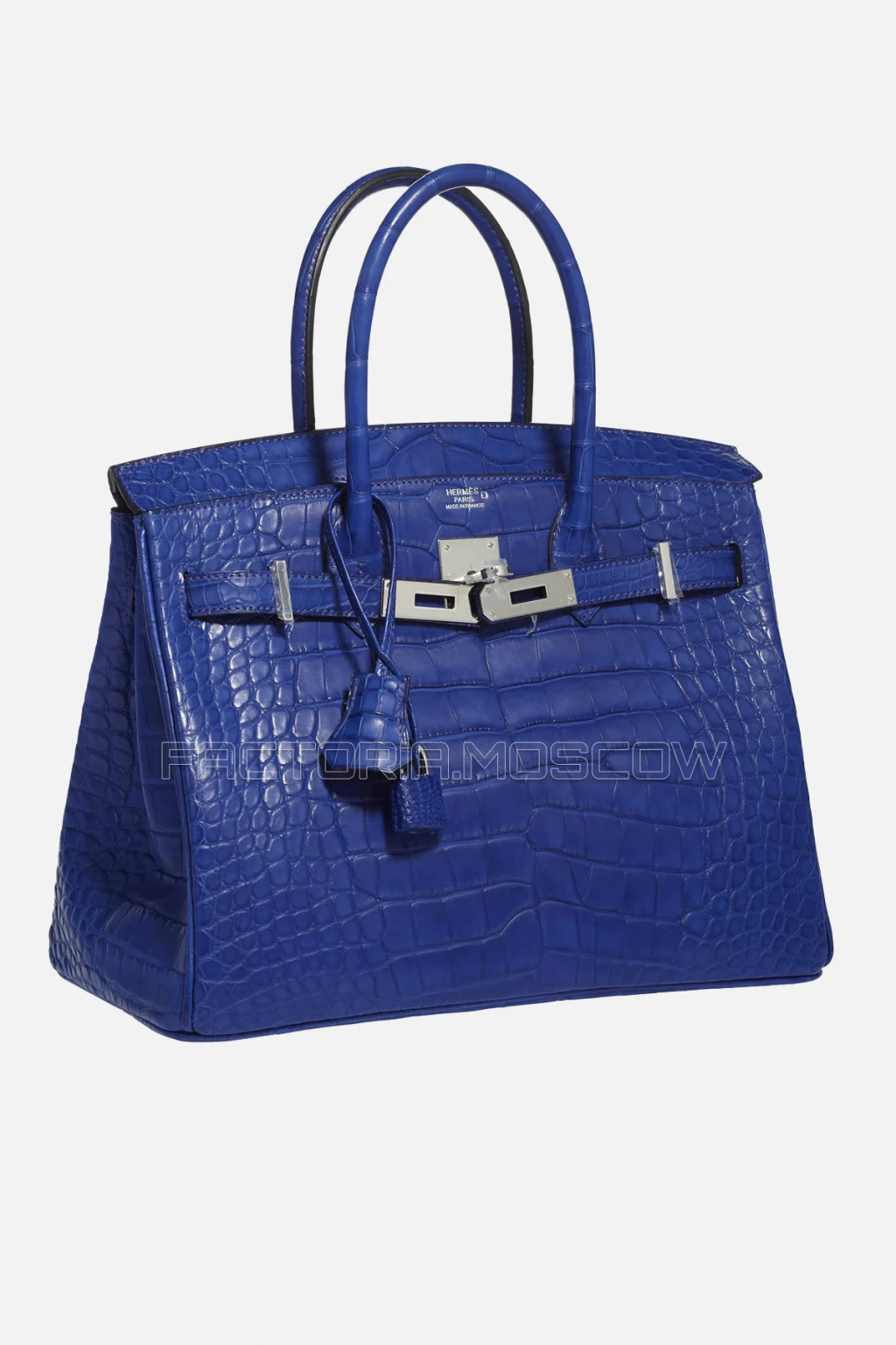 Hermes Birkin 30 Bleu Électrique Matte Alligator PHW