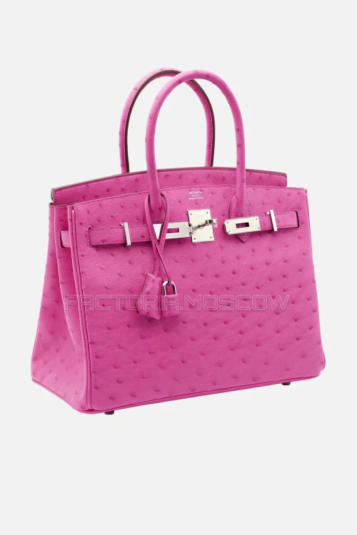 Hermes Birkin 30 Rose Pourpre Ostrich PHW