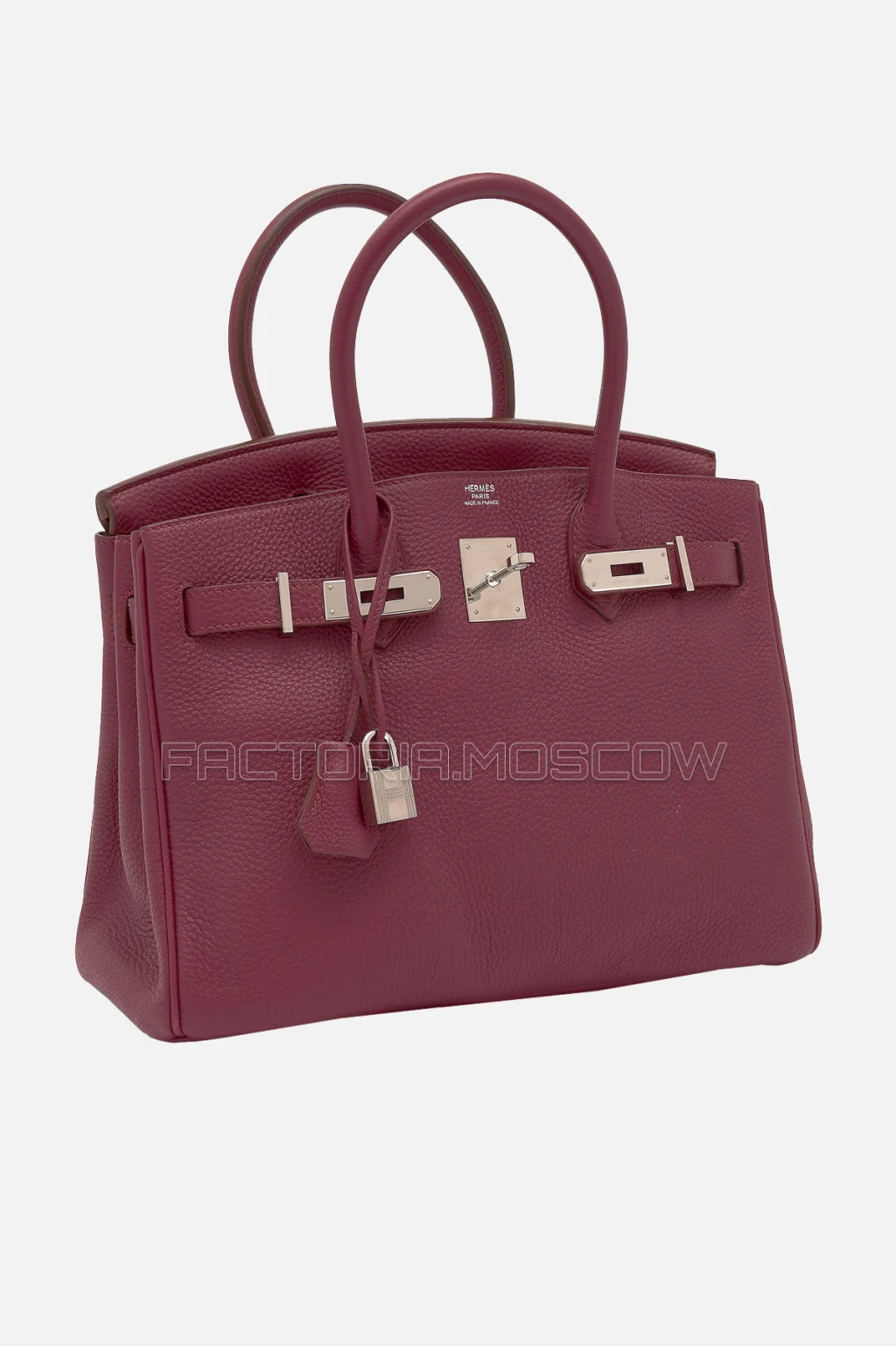 Hermes Birkin 30 Rouge Garance Clemence PHW