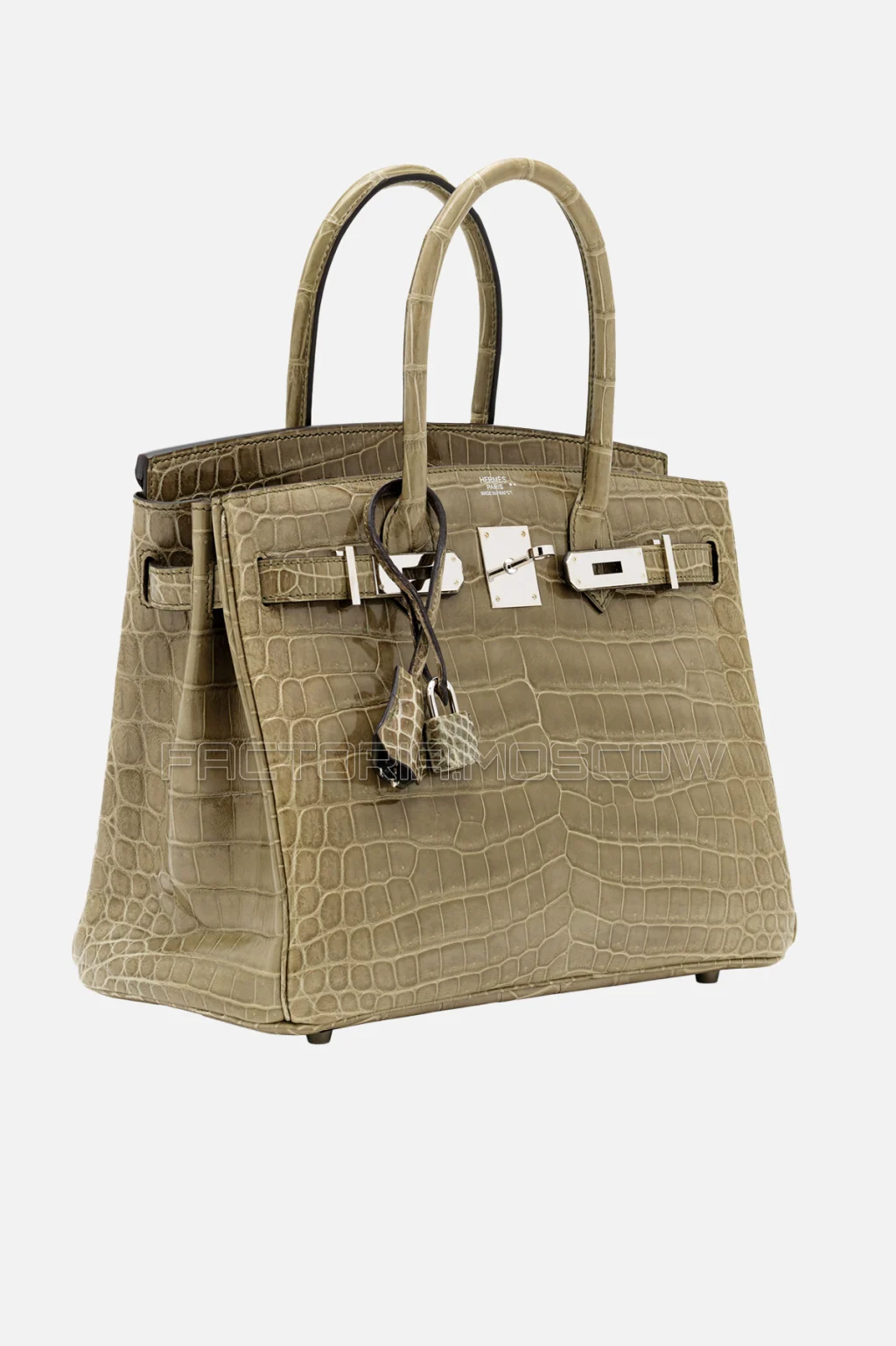 Hermes Birkin 30 Shiny Gris Tourterelle Niloticus Crocodile PHW