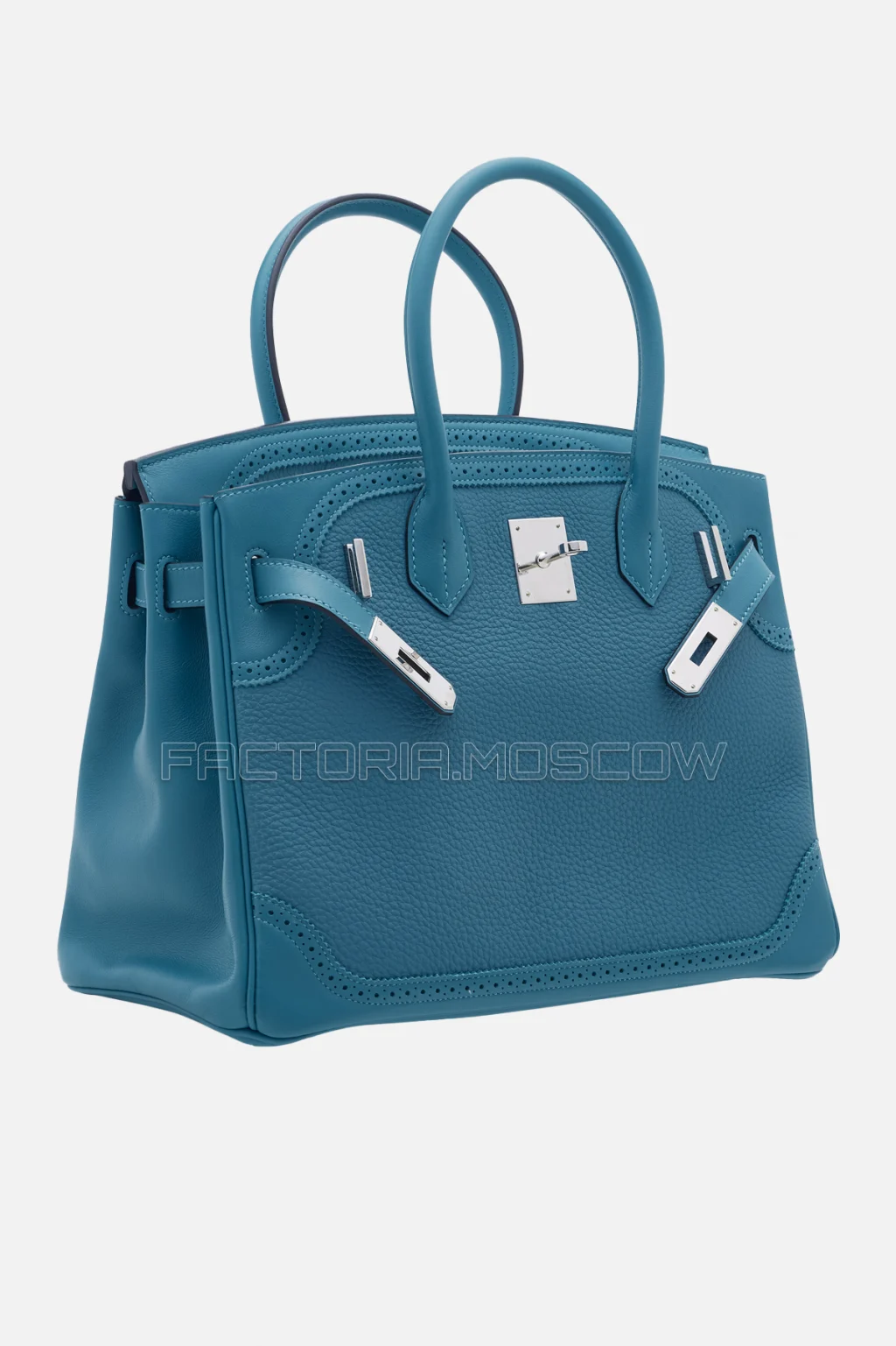 Hermes Birkin Ghillies 30 Turquoise Togo/Swift PHW