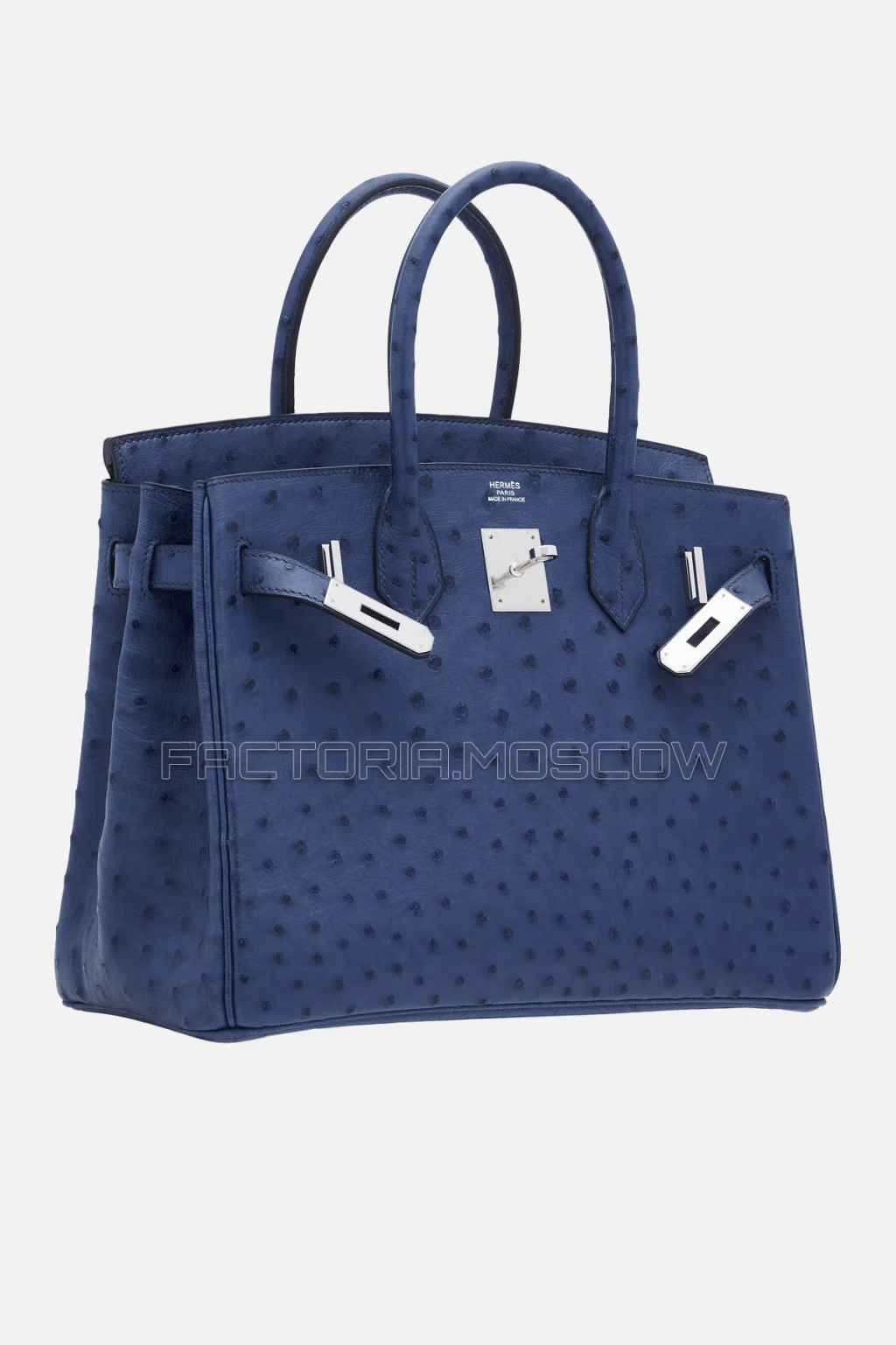 Hermes Birkin 30 Bleu Roi Ostrich PHW