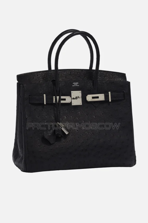 Hermes Birkin 30 Blue Indigo Ostrich PHW