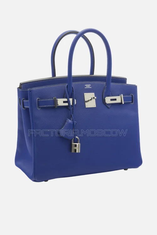 Hermes Birkin 30 Bleu Électrique/Mykonos Epsom PHW