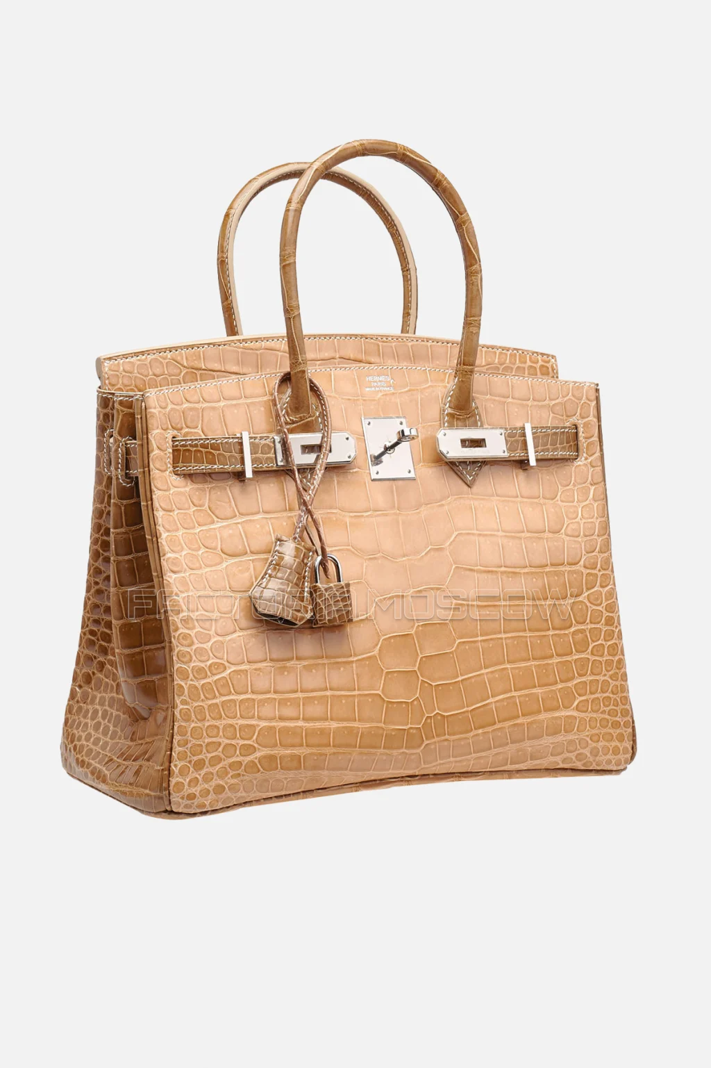 Hermes Birkin 30 Poussiere/Ficelle Porosus Crocodile PHW