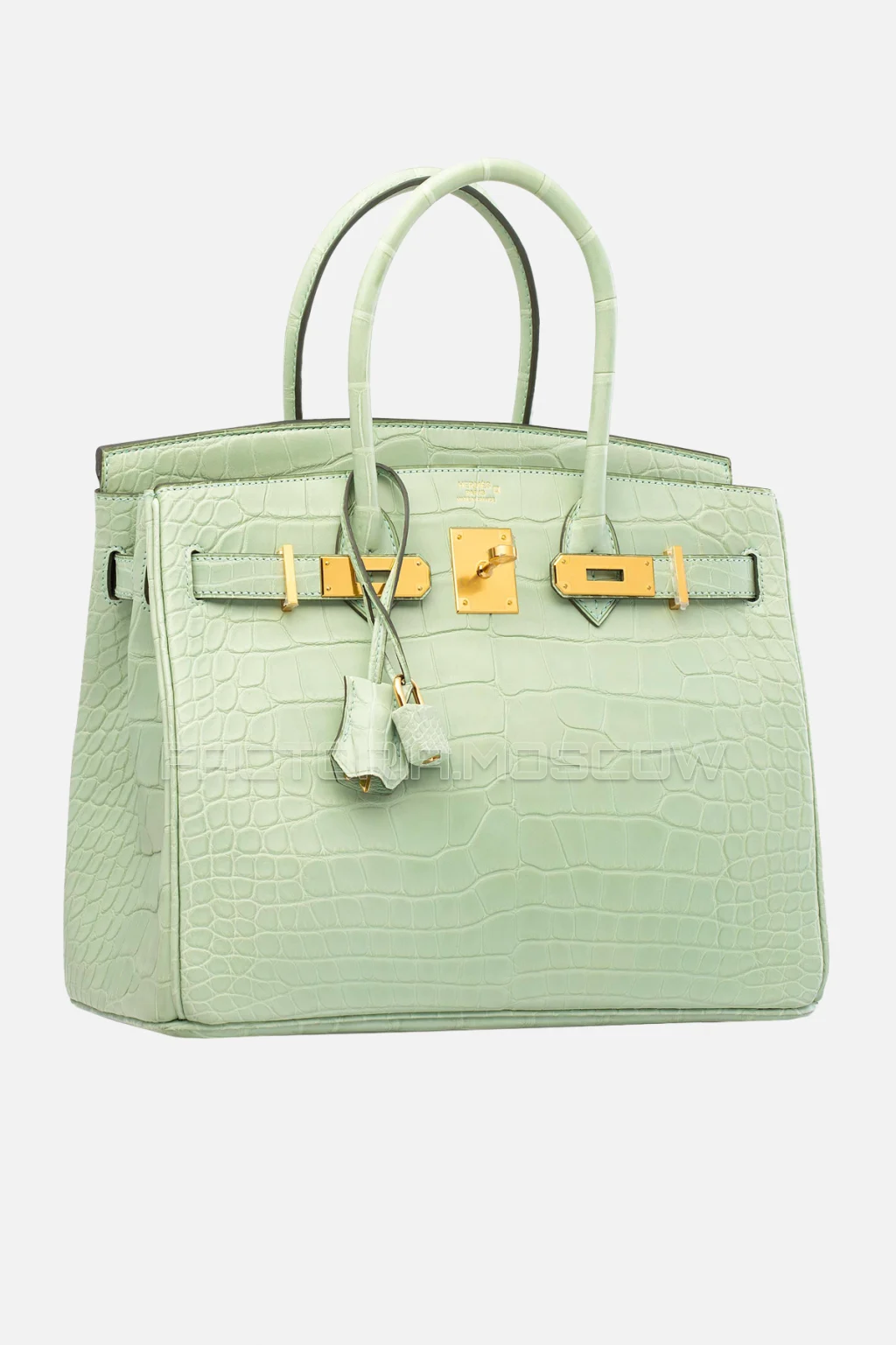 Hermes Birkin 30 Matte Alligator Vert D'Eau GHW