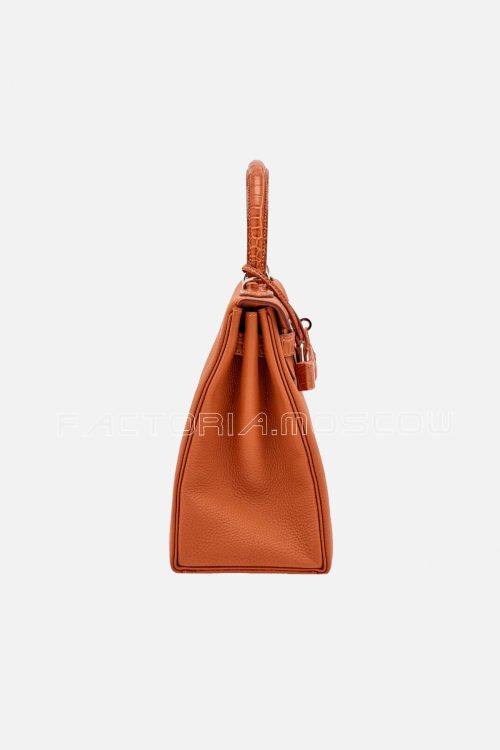 Hermès Kelly Retourne 28 Touch Gold Togo And Niloticus Crocodile PHW