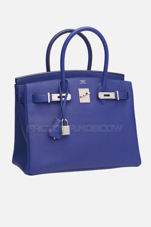 Hermes Birkin 30 Bleu Électrique Epsom PHW