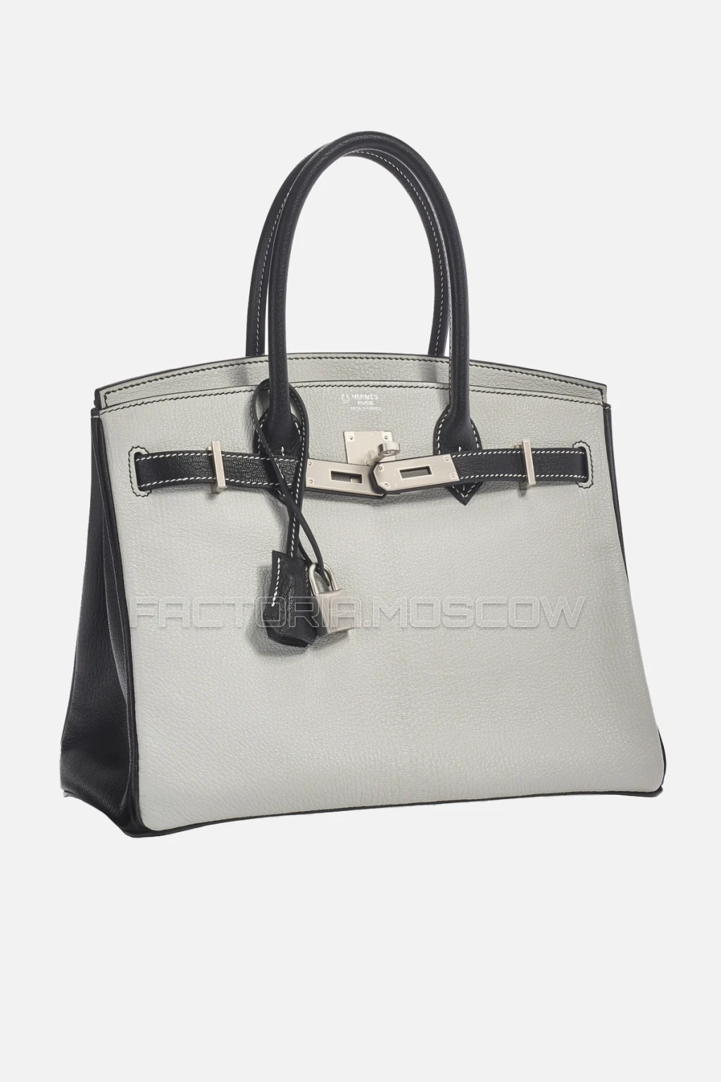 Hermes Birkin 30 Gris Mouette/Black Chevre PHW