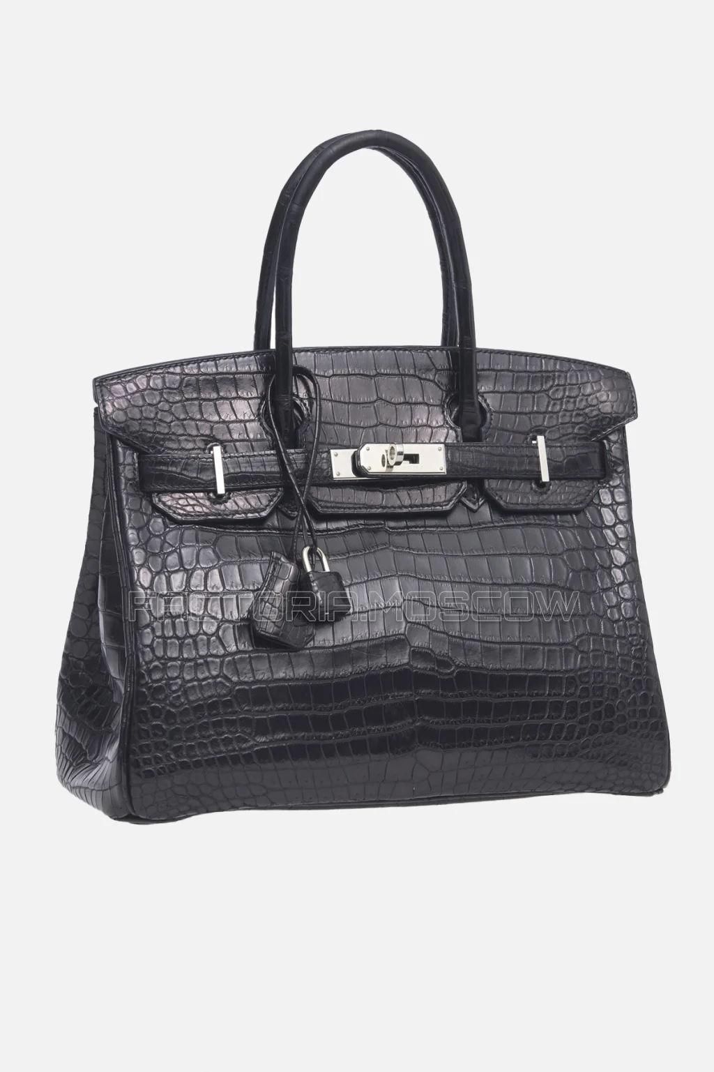 Hermes Birkin 30 Matte Black Porosus Crocodile PHW