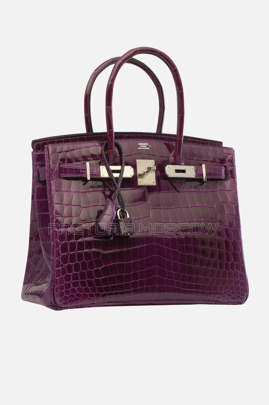 Hermes Birkin 30 Shiny Amethyste Niloticus Crocodile PHW