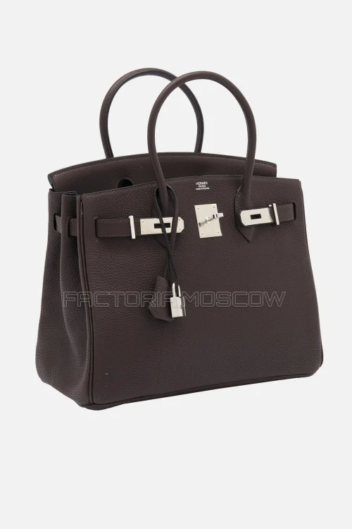 Hermes Birkin 30 Chocolat Togo PHW