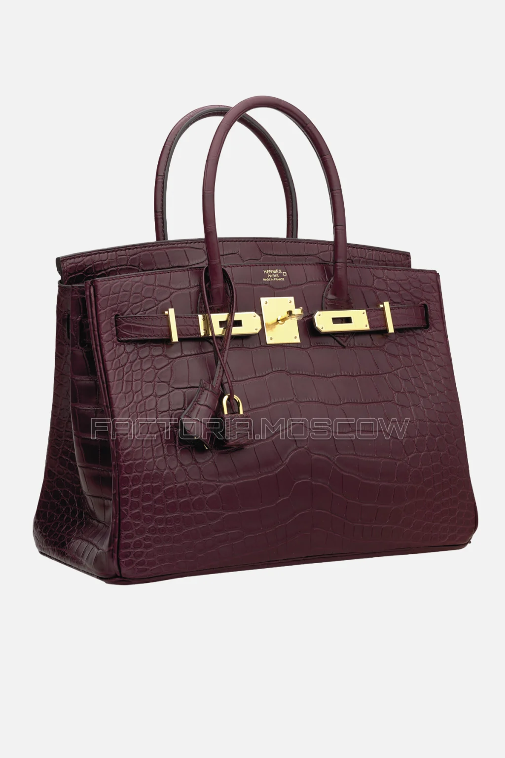 Hermes Birkin 30 Matte Bordeaux Alligator GHW