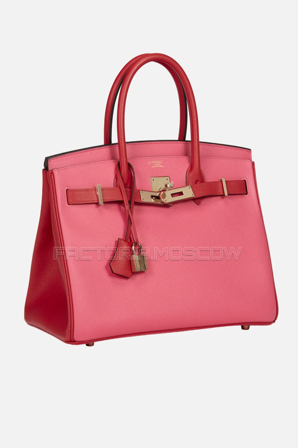 Hermes Birkin 30 Rose Azalee/Rouge De Couer Epsom GHW