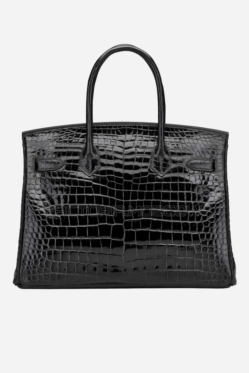 Hermes Birkin 30 Shiny Black Porosus Crocodile PHW