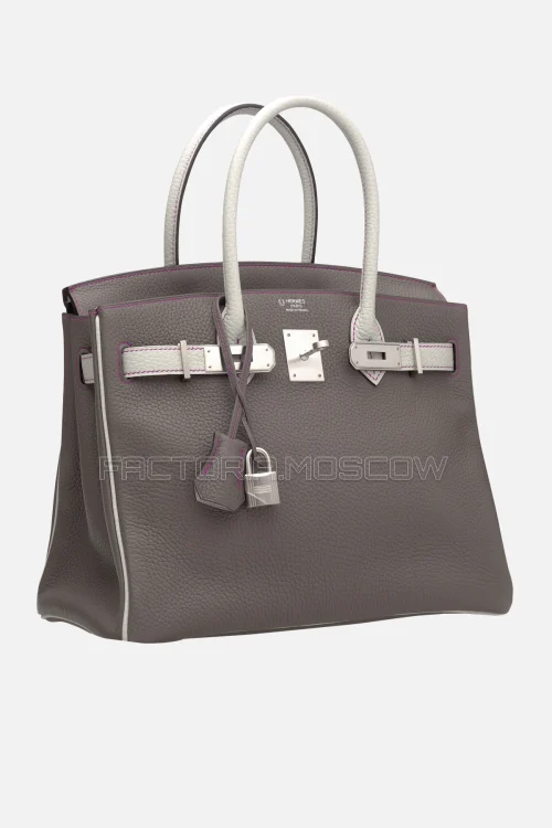 Hermes Birkin 30 Etain/Gris Perle Clemence PHW