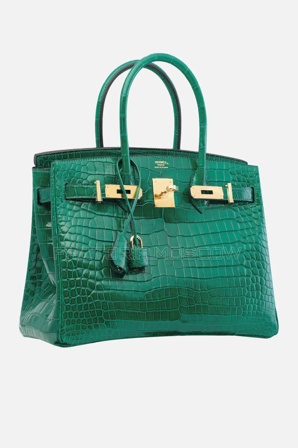 Hermes Birkin 30 Shiny Cactus Porosus Crocodile GHW