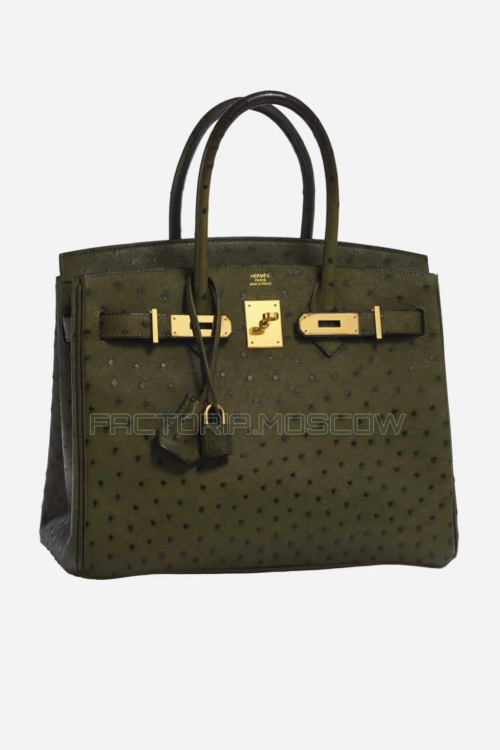 Hermes Birkin 30 Vert Olive Ostrich GHW