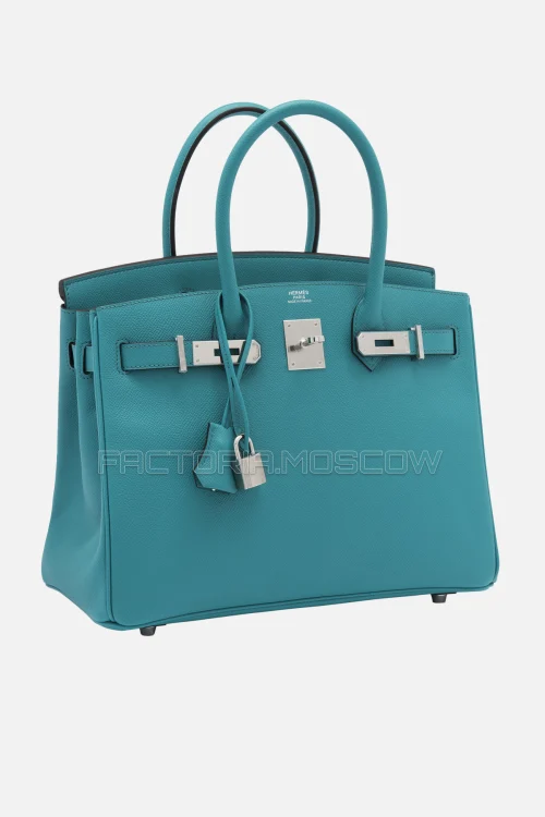 Hermes Birkin 30 Bleu Paon Epsom PHW