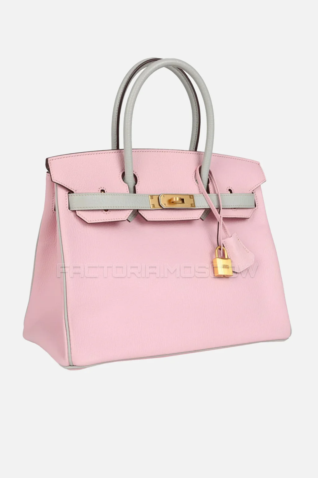 Hermes Birkin 30 Rose Sakura/Gris Perle Chevre GHW