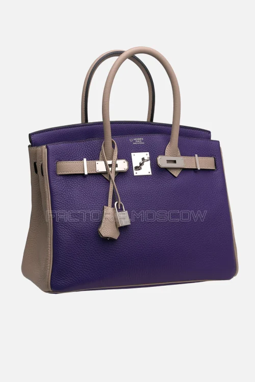 Hermes Birkin 30 Iris/Beige Togo PHW