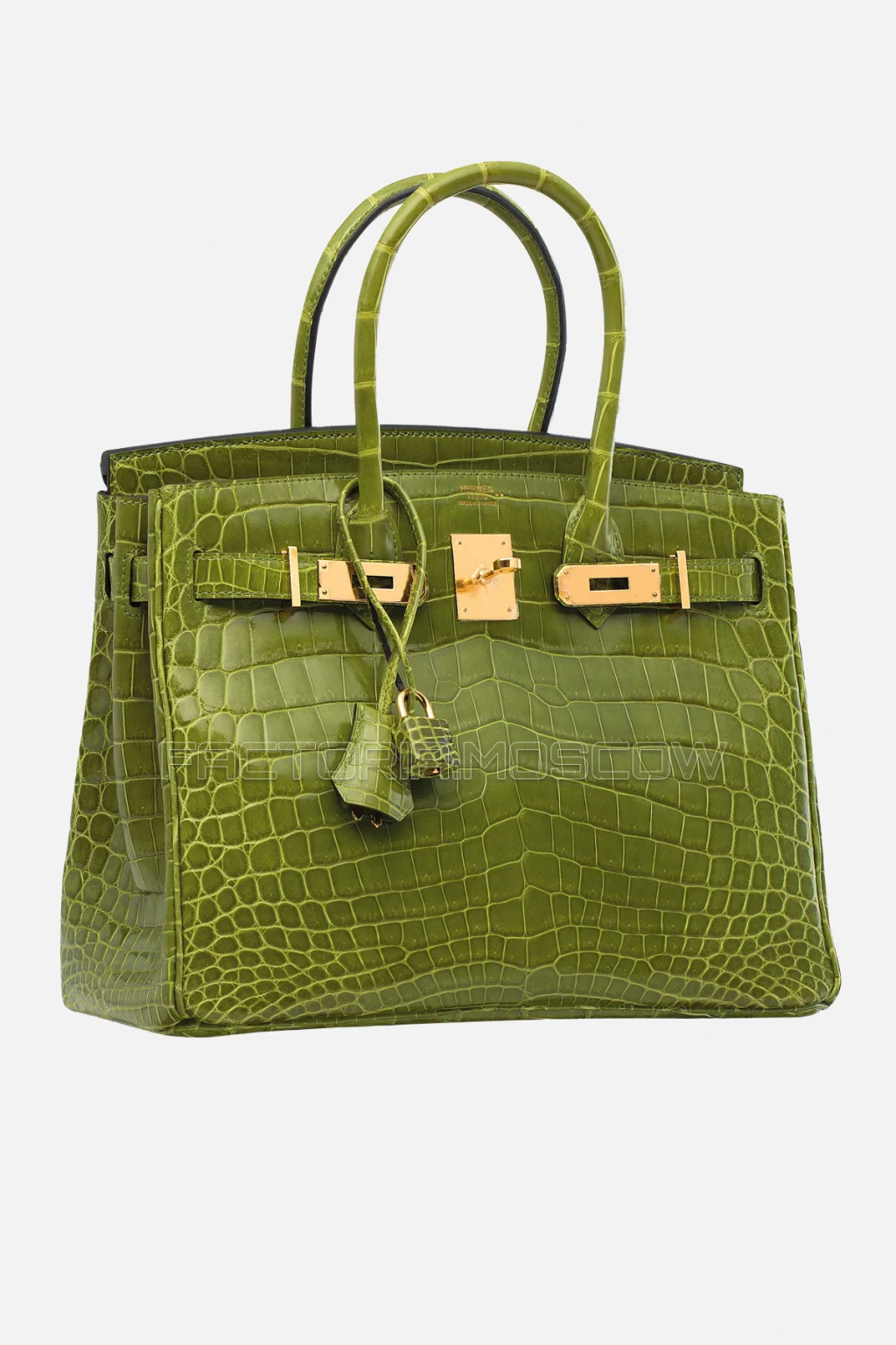 Hermes Birkin 30 Shiny Pelouse Niloticus Crocodile GHW