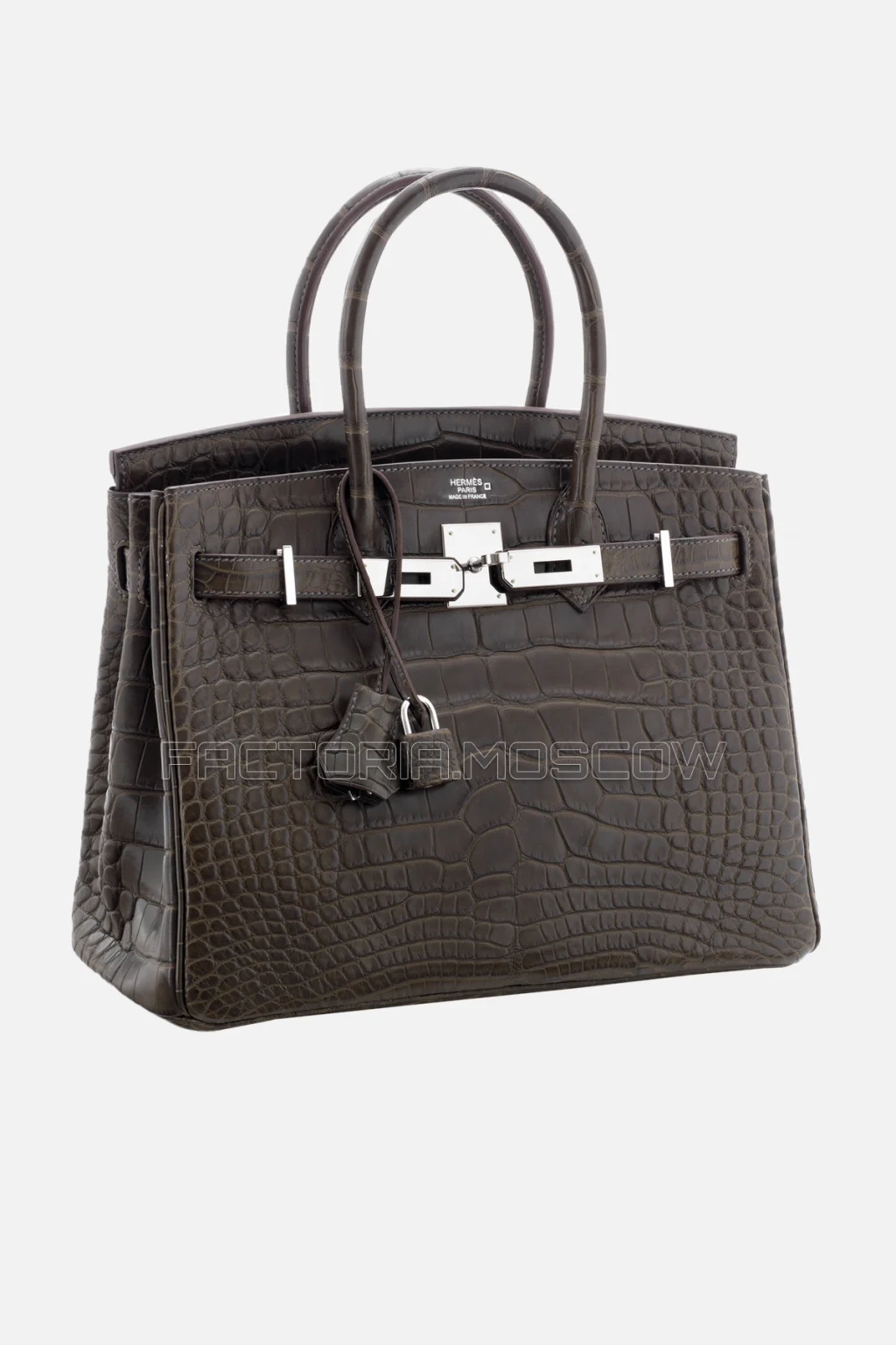Hermes Birkin 30 Matte Gris Élephant Alligator PHW