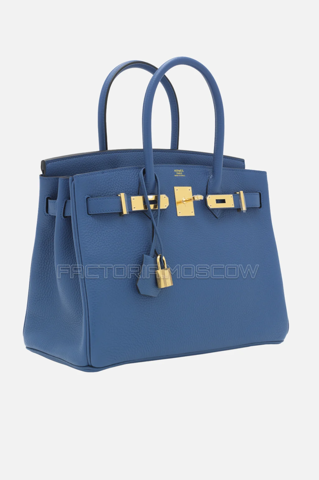 Hermes Birkin 30 Bleu Agate Clemence GHW