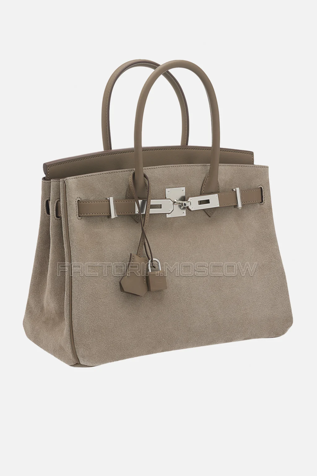 Hermes Birkin 30 Étoupe Swift/Gris Caillou Veau Doblis Grizzly PHW