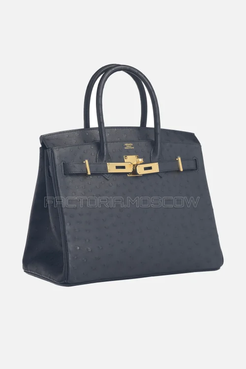 Hermes Birkin 30 Black Ostrich GHW