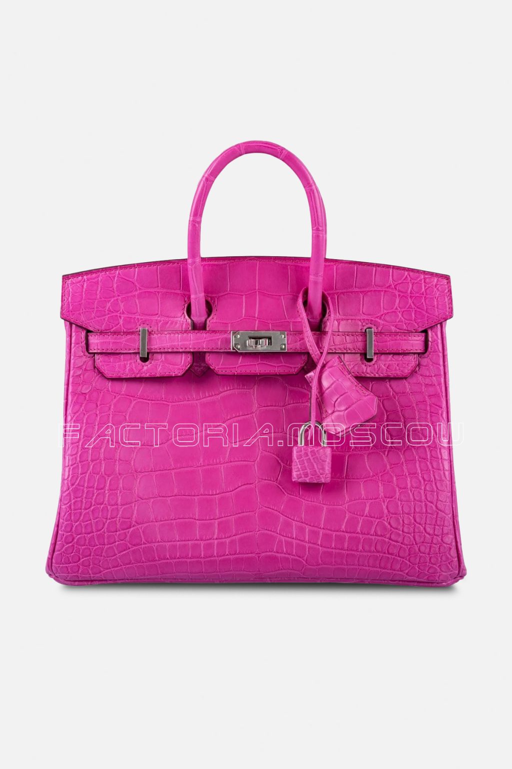 Hermes Birkin 25 Matte Rose Shocking Alligator PHW
