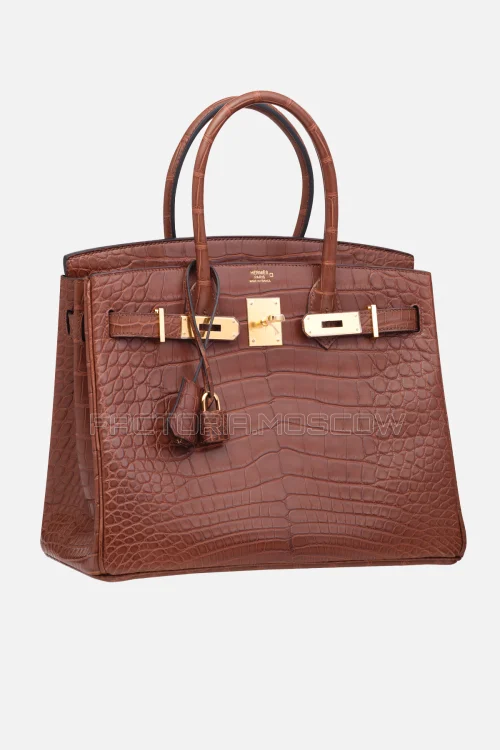 Hermes Birkin 30 Matte Rouille Alligator GHW