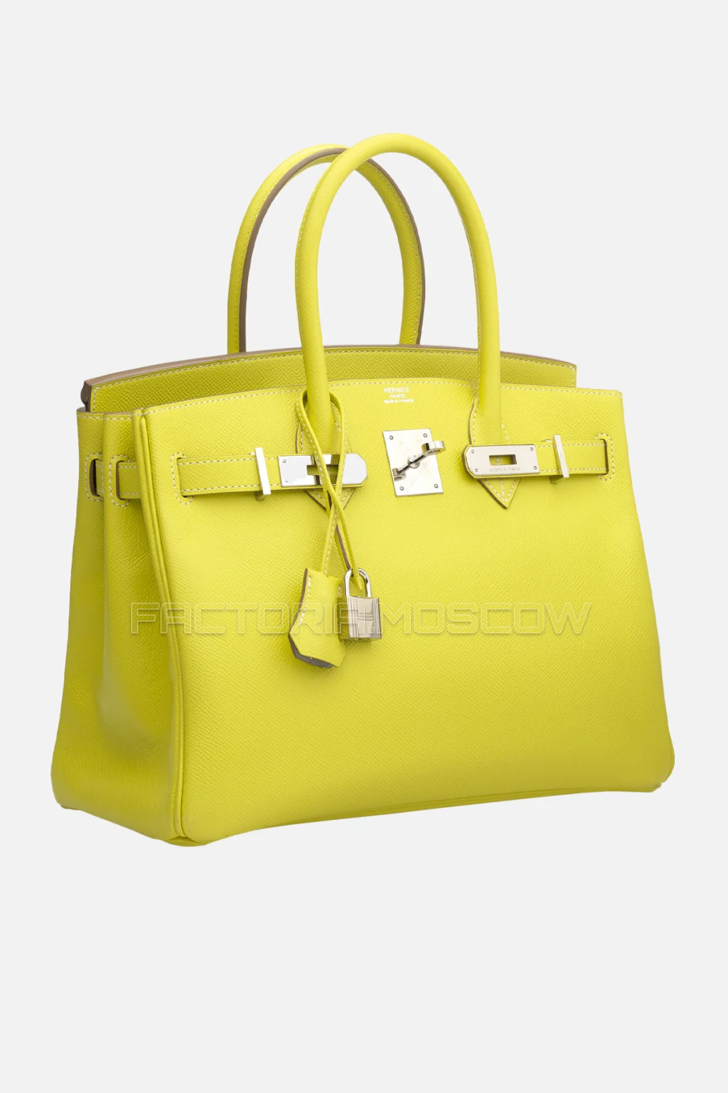 Hermes Birkin 30 Lime/Gris Perle Epsom PHW
