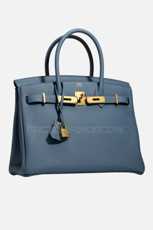 Hermes Birkin 30 Bleu Azur Togo GHW