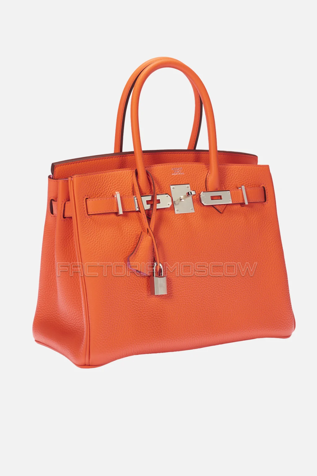 Hermes Birkin 30 Orange Poppy/Rose Lipstick Clemence PHW