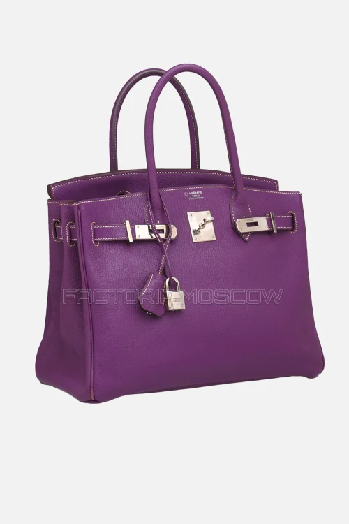 Hermes Birkin 30 Violet/Havane Chevre PHW