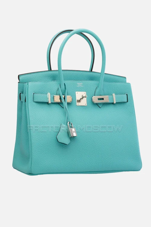 Hermes Birkin 30 Bleu Atoll Togo PHW