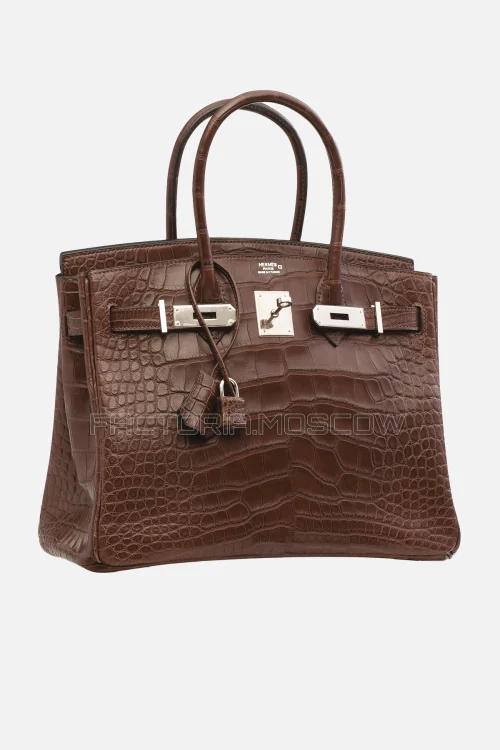 Hermes Birkin 30 Matte Havane Alligator PHW