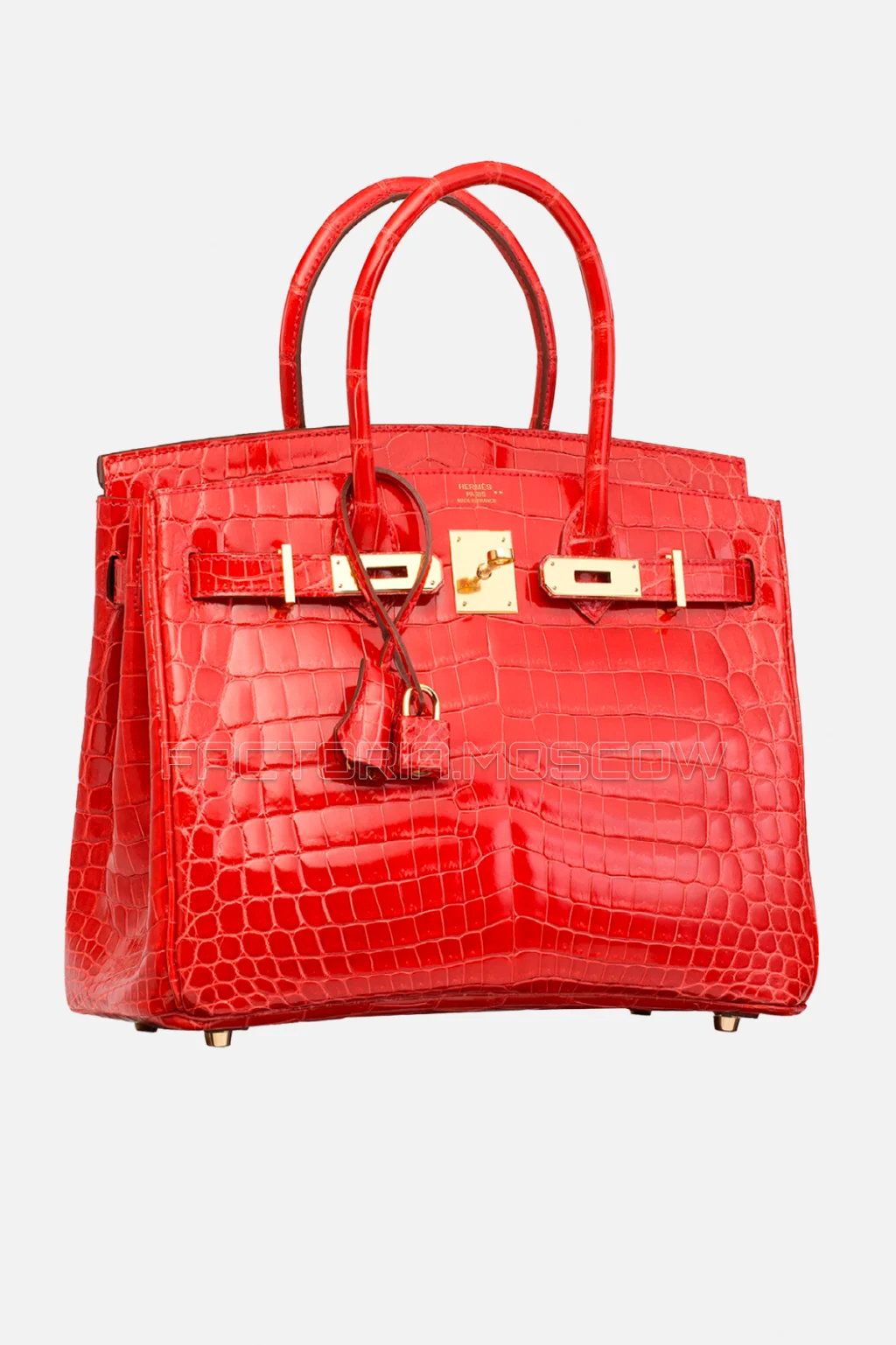 Hermes Birkin 30 Shiny Bougainvillier Niloticus Crocodile GHW