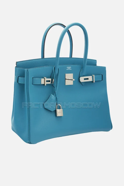 Hermes Birkin 30 Turquoise Chevre PHW