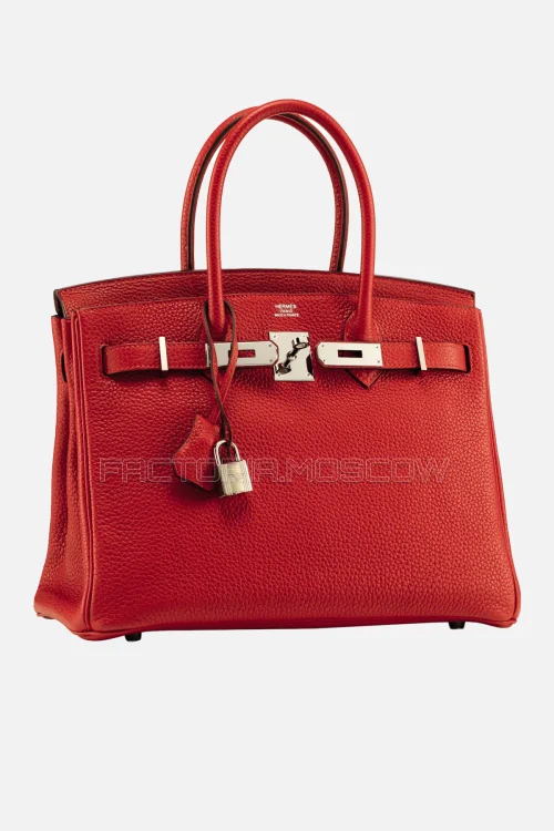Hermes Birkin 30 Rouge Vif Clemence PHW
