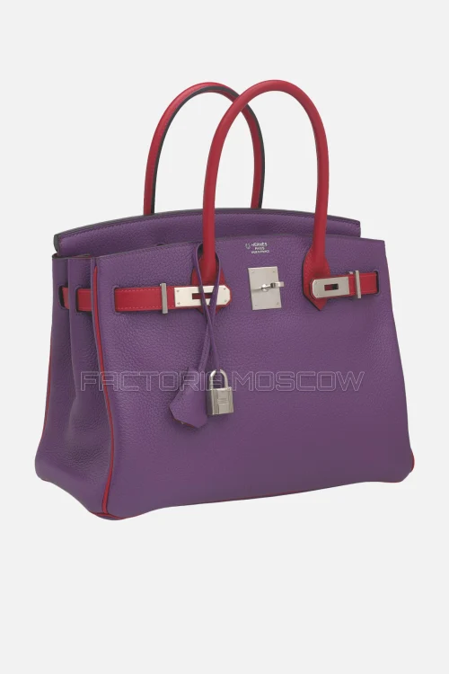 Hermes Birkin 30 Raisin/Rouge Grenat Togo With Brushed Palladium Hardware